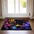 preiswerte Fußmatten-dunkle Blumen Fußmatte Küchenmatte Bodenmatte rutschfeste Flächenteppich ölbeständiger Teppich Indoor Outdoor Matte Schlafzimmer Dekor Badezimmermatte Eingangsteppich