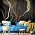 cheap Abstract &amp; Marble Wallpaper-Cool Wallpapers Wall Mural Black Gold Marble Wallpaper Wall Sticker Covering Print Adhesive Required 3D Effect Canvas Home Décor
