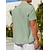 cheap Men&#039;s Button Up Shirts-Men&#039;s Shirt Button Up Shirt Casual Shirt Summer Shirt Black Green khaki Short Sleeve Plain Collar Daily Vacation Clothing Apparel Fashion Casual Comfortable