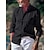 cheap Cotton Linen Shirt-Men&#039;s Shirt Linen Shirt Button Up Shirt Summer Shirt Beach Shirt Black White Pink Long Sleeve Plain Collar Spring &amp; Summer Casual Daily Clothing Apparel