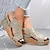 levne Dámské sandály-dámské sandály na klínku sandály na platformě bling bling boty retro zlaté stříbrné černé lesklé boty