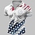 billige 3d polo med glidelås-Nasjonalflagg Herre Fritid 3D Zip Polo Gate Daglig Ferie Amerikansk uavhengighetsdag Polyester Kortermet Aftæpning Poloskjorter Hvit Vår sommer S M L Mikroelastisk Lapel Polo