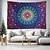 billiga Blacklight tapestries-blacklight gobeläng uv reaktiv glöd i mörkret glöd party neon mandala bohemisk psykedelisk trippy dimmigt hängande gobeläng väggkonst väggmålning för vardagsrum sovrum