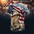 levne Pánská 3D trička-Písmeno Americká americká vlajka Orel Sportovní Módní Designové Pánské 3D tisk Tričko ulice Outdoorové sporty Americký den nezávislosti tričko Vodní modrá Nebeská modř Hnědá Krátký rukáv Tričkový
