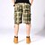 billige Klassisk-Herre Shorts med lommer Shorts Arbejdsshorts Trekking-shorts Knapper Multi lomme Ternet Påførelig Knælængde udendørs Daglig Campering &amp; Vandring Mode Klassisk Grøn Kakifarvet