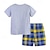 Недорогие Комплекты-2 футболки для маленьких мальчиков &amp; шорты наряд комплект с короткими рукавами и графикой школьная мода на каждый день лето весна 3-7 лет