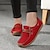 olcso Női topánkák és bebújós cipők-női bebújós cipők platformcipők alkalmi fűzős puha talpú lapos cipő könnyű kényelmes cipő fekete sárga piros
