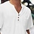 billige Casual T-skjorter for menn-Herre Skjorte Henly-skjorte Kortermet skjorte T-skjorte Helfarge Henley utendørs Gate Kortermet Knapp Klær Ferie Daglig