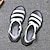 cheap Men&#039;s Sandals-Men&#039;s PU Leather Sandals Gladiator Sandals Roman Sandals Walking Casual Beach Outdoor Breathable Elastic Band Shoes Black White Summer