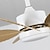 preiswerte Deckenventilator-Leuchten-LED-Deckenventilator, Globus zum Aufhängen an der Decke über dem Tisch, 1 Licht, 60 cm, Einzeldesign, 3-Farben-Licht, Kunstharz, Metall, lackierte Oberflächen, moderner nordischer Stil, Schlafzimmer,