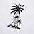 billige grafiske skjorter til mænd-herreskjorte linned skjorte kokosnødtræ hawaiiansk mode afslappet skjorte med knapper daglig hawaiiansk ferie forår &amp; efterår revers langærmet hvid 55 % hør 45 % bomuld skjorte