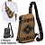 cheap Graphic Print Bags-Men&#039;s Crossbody Bag Shoulder Bag Chest Bag Polyester Outdoor Daily Holiday Zipper Print Large Capacity Lightweight Multi Carry National Totem Earth Yellow Grey