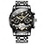 ieftine Ceasuri Mecanice-OLEVS Bărbați ceas mecanic Creativ Exterior Modă Ceas Casual Mecanism automat Afișarea fazei lunii Luminos Calendar Oţel Uita-te