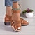 billige Sandaler til kvinder-kvinders kilesandaler afslappede kilesandaler åben tå åben tå ankelrem spænde beige brune sorte sandaler