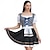 cheap Oktoberfest Outfits-Carnival Oktoberfest Beer Costume Dirndl Trachtenkleider Dirndl Blouse Bavarian Maid German Munich Wiesn Women&#039;s Traditional Style Cloth Dress Apron