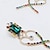 tanie Kolczyki-Damskie Kolczyki w kształcie obręczy Geometryczny Cenny Elegancja Słodkie Imitacja diamentu Kolczyki Biżuteria Zielony Na Ślub Impreza Codzienny 1 para