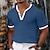 abordables T-shirts décontractés pour hommes-Homme Chemise Henley gaufrée T-shirt Couleur unie Henley Extérieur Casual Manche Courte Bouton Vêtement Tenue Mode Design Confortable