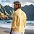 abordables Chemises imprimées pour hommes-chemises pour hommes cocotier hawaïen resort mode chemise décontractée chemise décontractée décontracté quotidien été printemps et automne col de chemise à manches longues jaune lin coton mélange chemise normale