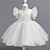 cheap Party Dresses-Kids Girls&#039; Party Dress Floral Sequin Sleeveless Wedding Special Occasion Sequins Zipper Tie Knot Adorable Sweet Cotton Polyester Knee-length Party Dress Summer Spring Fall 3-12 Years White Pink Blue