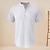 preiswerte Baumwoll-Leinenhemd-Herren Hemd leinenhemd Hemd aus Baumwollleinen Lässiges Hemd Weiß Khaki Aprikose Kurzarm Glatt Stehkragen Sommer Strasse Hawaiianisch Bekleidung Button-Down