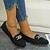 preiswerte Damenhausschuhe und -halbschuhe-Damen Halbschuhe Klassische Loafer Outdoor B¨¹ro Täglich Sommer Schnalle Flacher Absatz Runde Zehe Vintage Basic Wanderschuhe PU Halbschuhe Kamel Schwarz Weiß