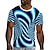 billige T-skjorter med 3D-trykk til herrer-Grafisk Geometrisk Spiral Stripe Gradient striper Mote Daglig Designer Herre 3D-utskrift T skjorte Gate Sport &amp; Utendørs T skjorte Hvit Crew-hals Skjorte Sommer Vår Klær S M L XL XXL XXXL