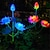 Χαμηλού Κόστους Διαδρομές και φανάρια-ηλιακό φανάρι λωτού με 7 χρώματα που αλλάζουν διακοσμητικά φανάρια κήπου αδιάβροχα led εξωτερική αυλή γκαζόν μονοπάτι αυλής διακοσμητικά φανάρια γάμου στυλ φεστιβάλ ατμόσφαιρα φανάρια 1τμχ