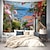 זול שטיח נוף-יוון נוף תלוי שטיח קיר אמנות שטיח קיר גדול תפאורה צילום רקע שמיכה וילון בית חדר שינה קישוט סלון