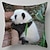 cheap Animal Style-Cute Panda Decorative Toss Pillows Cover 1PC Soft Square Cushion Case Pillowcase for Bedroom Livingroom Sofa Couch Chair HuaHua