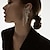 ieftine Cercei-Pentru femei Cercei Rotunzi Cătușe pentru urechi Franjuri Prețios Declarație Diamante Artificiale cercei Bijuterii Argintiu / Auriu Pentru Nuntă Petrecere Club 1 pereche