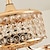 baratos Candeeiros Ventoinhas de Teto-Ventilador de teto com led, luz cristal dourada luxuosa, 3 cores, acrílico, moderno, estilo nórdico, quarto, sala de jantar, 110-240v