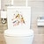 abordables Autocollants muraux-pivoine coucou colibri baleine autocollant de réfrigérateur autocollant de toilette autocollant de machine à laver toilettes toilettes salle de bains cuisine buanderie peut enlever le fond de la