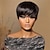 Недорогие Натуральные парики без шапочки-основы-Короткие черные многослойные волнистые парики для женщин 1b цвет человеческих волос короткие парики с стрижкой пикси парики с челкой