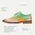 cheap Women&#039;s Oxfords-Women&#039;s Oxfords Color Block Low Heel Round Toe Business Leather Lace-up Light Yellow
