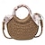 preiswerte Handtaschen und Tragetaschen-Damen Handtasche Strohsack Täglich Hohe Kapazität Geometrisch Elfenbein Braun
