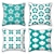 cheap Geometric Style-Geometric Flowers Decorative Toss Pillows Cover 4PC Soft Square Cushion Case Pillowcase for Bedroom Livingroom Sofa Couch Chair