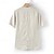 abordables Tenue d&amp;#39;affaires décontractée-Homme Chemise Chemise en coton blanc Chemise Décontractée Chemise en coton et lin Uni Vacances Rue Blanche Beige Manche Courte Col ras du cou Été Vêtement Tenue Boutonné