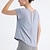billige Yoga toppe-Dame Rund hals Yoga Top Net Helfarve Hvid Blå Yoga Fitness Løb T-shirt Toppe Kortærmet Sport Sportstøj Åndbart Hurtigtørrende Letvægt Elastisk Løstsiddende