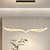 ieftine Candelabre din cristal-led pandantiv aripi de inger 1 lumina 120 cm pene acrilice galvanizata cafenele in stil nordic artistic sala de mese 110-240v doar reglabil cu telecomanda