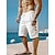 cheap Linen Shorts-Men&#039;s Shorts Linen Shorts Summer Shorts Beach Shorts Drawstring Elastic Waist Plain Breathable Knee Length Yoga Beach Hawaiian Casual Black White
