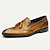 halpa Miesten loaferit ja nauhattomat kengät-miesten vintage-ruskeat nahkaiset rei&#039;itetyt tupsuhousut