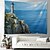 billige Ocean Beach Tapestry-Grækenland landskab hængende gobelin vægkunst stort gobelin vægmaleri indretning fotografi baggrund tæppe gardin hjem soveværelse stue dekoration