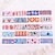 cheap Kids&#039; Headpieces-20PCS Children&#039;s Cartoon Embroidered Flower Hair Clip, Square Animal Fruit Fringe Edge Clip, Girl Fabric Small Floral Hair Clip