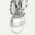 Χαμηλού Κόστους Παπούτσια Γάμου-Γυναικεία Γαμήλια παπούτσια Παπούτσια Bling Bling Γόβα στιλέτο Αφρώδη παπούτσια Νυφικά Παπούτσια Τεχνητό διαμάντι Τακούνι λουράκι αστραγάλου Ανοικτή μύτη Κομψό Σατέν Φερμουάρ Ασημί Μαύρο Λευκό