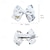 cheap Kids&#039; Headpieces-15PCS Pastoral Style Vintage Floral Print Bowknot Hair Clips For Kids Girls Cute Handmade Bow Headwear