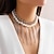 abordables Collares-Collares en capas Perla Artificial Mujer Borla Borlas Boda Gotas Gargantillas Para Boda Fiesta Calle