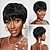 Недорогие Натуральные парики без шапочки-основы-Короткие черные многослойные волнистые парики для женщин 1b цвет человеческих волос короткие парики с стрижкой пикси парики с челкой