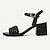abordables Sandalias de mujer-Mujer Sandalias Zapatos tejidos Talón de bloque Tacón Bajo Tacón Cuadrado Dedo cuadrada Moda Cuero microbiano Negro Beige