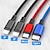 voordelige Mobiele telefoonkabels-4 in 1 usb-kabel voor iphone 3 in 1 usb a naar micro usb/type c/8 pin oplader kabel 3a snel opladen cabl voor huawei samsung xiaomi