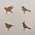 voordelige Patio-decoratie-ijzeren roestige vogels grondpaalset, tuindecoratie roestvogeltje met schroeven in hout, roestdecoratie tuinpaal roest voor tuin herbruikbaar